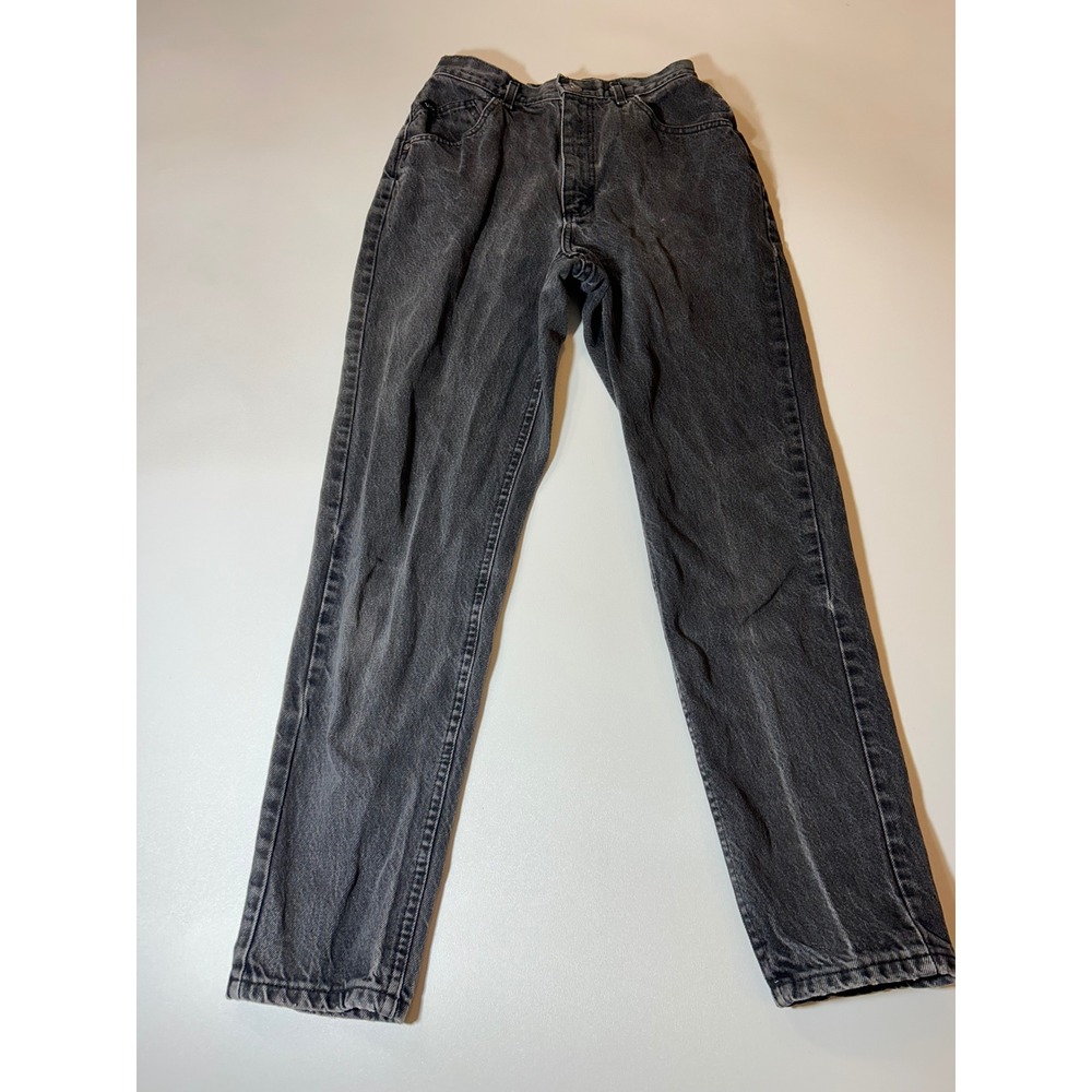 Lee Jeans Women's 11 MED Gray High Rise Relaxed Tapered Leg Denim
